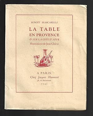 La table en Provence sur la cote d'azur