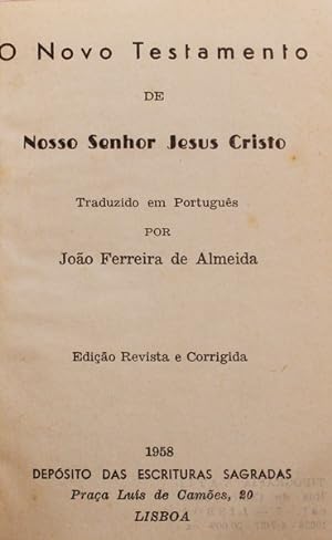 NOVO (O) TESTAMENTO DE NOSSO SENHOR JESUS CRISTO.