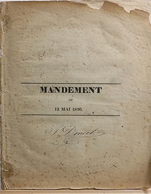 Mandement du 12 mai 1830, de Monseigneur l'Évêque de Québec ( Sur les Fêtes religieuses)