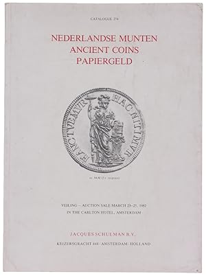 NEDERLANDSE MUNTEN, ANCIENT COINS, PAPIERGELD. CATALOGUE 274 - MARCH 23-25, 1982.: