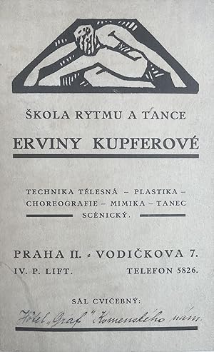 Skola rytmu a tance Erviny Kupferové (Leaflet of Erviny Kupferové's dance school)