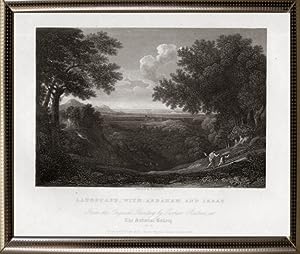 LANDSCAPE, WITH ABRAHAM AND ISAAC From the Original Painting by Gaspar Poussin in the National Ga...