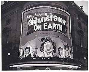 The Greatest Show on Earth (Original photograph of a movie theatre marquee in London advertising ...