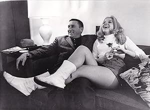 Original photograph of Mickey Spillane with his wife Sherri in London