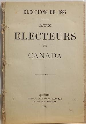 Élection de 1887. Aux électeurs du Canada