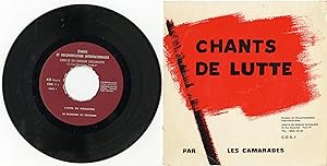 "CHANTS DE LUTTE par LES CAMARADES" EP 45 tours original français CERCLE DU DISQUE SOCIALISTE 1 (...