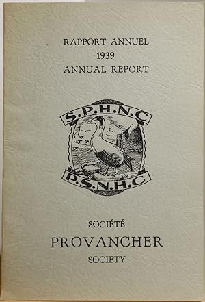Société Provancher Society, Rapport annuel 1939