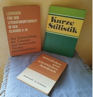 Konvolut Lehrbücher für den Deutschunterricht in der DDR: Kurze Stilistik + Mündlicher und schrif...