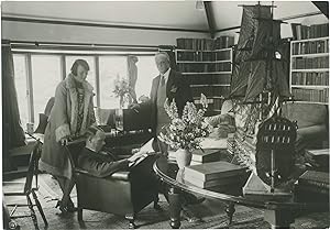 Original photograph of Sinclair Lewis and Dorothy Thompson visiting Hugh Walpole, circa 1928
