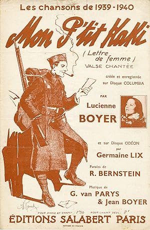 "MON P'TIT KAKI par Lucienne BOYER" Paroles de Roger BERNSTEIN / Musique de G. VAN PARYS & Jean B...