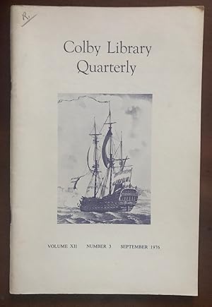 Colby Library Quarterly, Volume XII, Number 3, September 1976