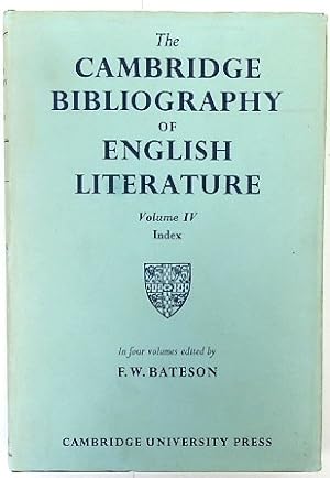 The Cambridge Bibliography of English Literature, Volume IV: Index