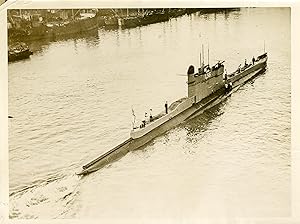 "Submersible britannique L.56 (1931)" Photo de presse originale WIDE WORLD PHOTOS Paris (1931)