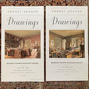 Set of two posters for Rodney Graham s exhibition "Drawings" at Bruder Grimm Museum in Kassel, Do...