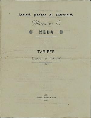 Raro tariffario/Società Medese di Elettricità Tariffe Luce e Forza Meda 1904