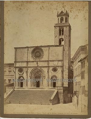 Bella fotografia originale, Il Duomo di Todi (Perugia) Alinari 1890's