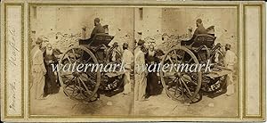 Fotografia originale (stereocard) Frati Francescani a Napoli 1890's