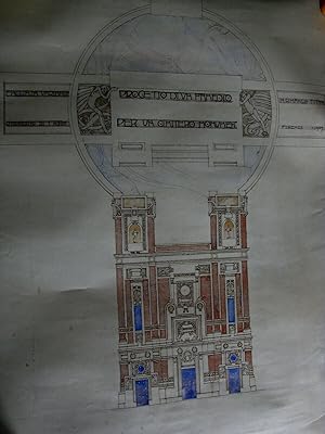 Armando Titta/Disegno originale per un famedio/Cimitero monumentale Firenze 1907