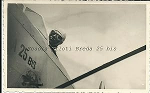 Foto originale, Scuola piloti Regia Aeronautica su Breda 25bis 1930's