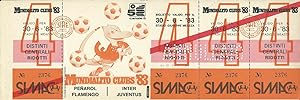 Biglietto originale non staccato/Mundialito x Clubs Milano San Siro 30 giu 1983