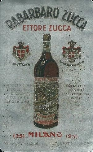 Zucca raro pro-memoria pubblicitario targhe automobilistiche italiane 1910's
