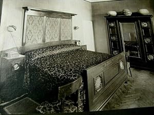 8 fotografie originali post/realizzazione di mobilio in art déco Trento 1920's