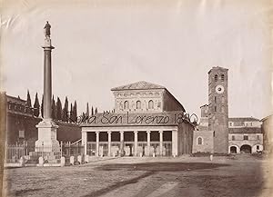 Fotografia originale (albumina), Roma San Lorenzo (prospetto) 1880's