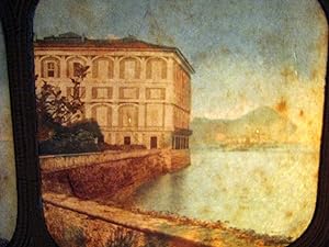 Lago maggiore/Isole Borromee, rara stereoview colorata a mano 1865ca.