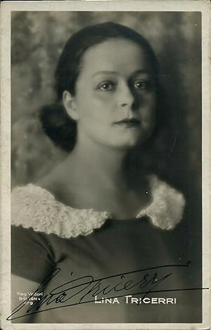 Lina Tricerri (attrice italiana) fotografia/Cartoli autografa originale