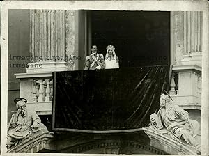 Foto originale, le nozze del Principe di Savoia con Maria Jose Roma 8 gen 1930