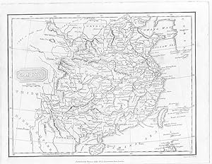 MAP OF CHINA ,1835 Steel Engraved Print