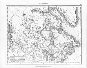 MAP OF CANADA or BRITISH POSSESSIONS IN NORTH AMERICA,1835 Steel Engraved Print