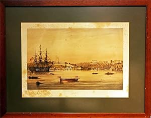 [1845 ENGRAVING BY BRINDESI / OTTOMAN NAVIGATION / CONSTANTINOPLE] Embarcation de l'Amiral: Amira...