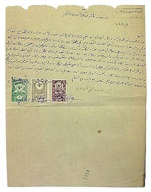 [1922 FIRE IN HAYDARPASA / CHALCEDONIA - JUDAICA - CONSTANTINOPLE] 1338 [1922] Ottoman manuscript...