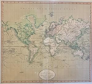 A New Chart of the World on Mercator's Projection Exhibiting The Tracks & Discoveries of the most...