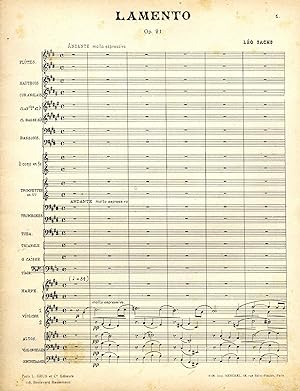 LAMENTO op.21, pour Orchestre.