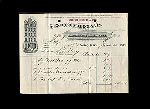 Letterhead of Bradford Kennedy & Sons, Successors to Kennedy, Spaulding & Company. Wholesale Hard...