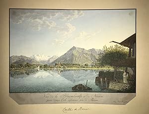 A VERY FINE EARLY LITHOGRAPH ALBUM WITH FOUR SWISS HAND-COLOURED ACQUATINTS AND MUCH ELSE