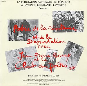 "POÉSIE DE LA RÉSISTANCE ET DE LA DÉPORTATION" avec Jean-Pierre ROSNAY et le CLUB DES POÈTES / LP...