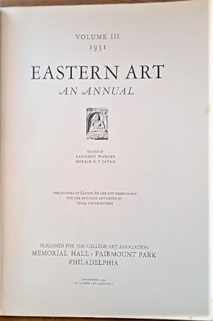 EASTERN ART An Annual Volume III 1931