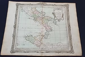 Atlas Brion de La Tour / Desnos - Carte des Etats du Roi des deux Siciles avec les métropoles ecc...