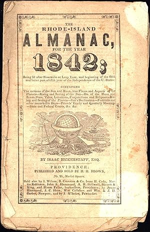 The Rhode-Island Almanac, for the Year 1842 (CONTAINING THE 'MISS FLEMING' INDIAN CAPTIVITY NARRA...