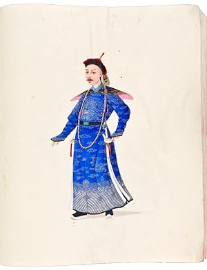 [Album of exceptional watercolours of members of the Chinese court and of various tradesmen and o...