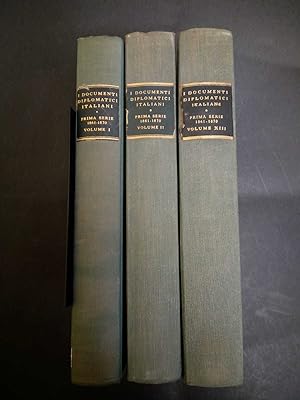AA.VV. I documenti diplomatici italiani. Prima serie 1861-1879. Voll. I-II-XIII. Istituto poligra...