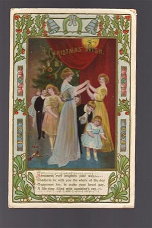 Christmas Greetings Postcard - Embossed Gel Finish Party Games