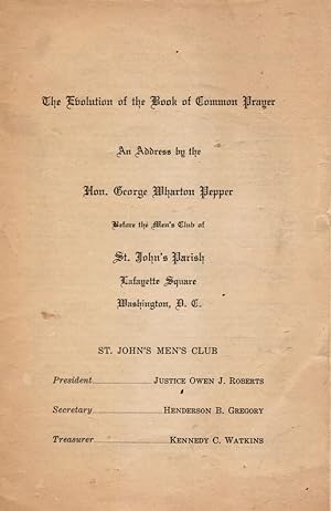 The Evolution of the Book of Common Prayer