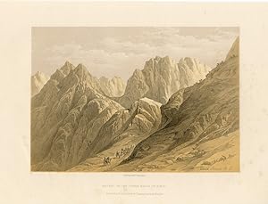 VIEW OF THE ASCENT OF THE LOWER RANGE OF THE SINAI,1857 ANTIQUE PRINT ANTIQUE ORIGINAL TINTED LAN...
