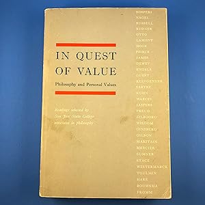 In Quest of Value: Philosophy and Personal Values