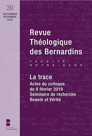 revue théologique des Bernardins n.30 : la trace