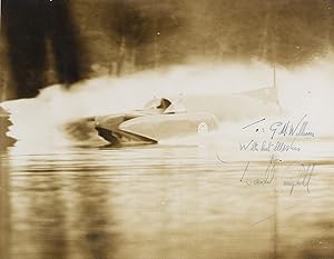 Donald Campbell Signed Bluebird K7 Photograph.